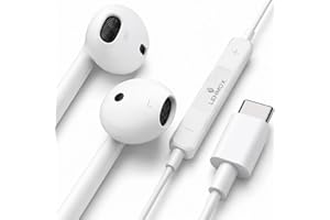 Fones de Ouvido com Fio USB-C, com Controle de Volume e Microfone Integrado, Estéreo, Compatível com iPhone 15, 16 Pro Max e Android