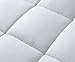 Twin Mattress Pad Cover Top with Stretches to 18” Deep Pocket Fits Up to 8”-21” Cooling White Bed Topper (Down Alternative, Twin Size)