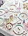 Talking Tables Pack of 12 Unicorn Party Paper Plates Super Cute and Adorable Birthdays, baby, bridal shower, Wedding decorations, Gold And Pastel colors