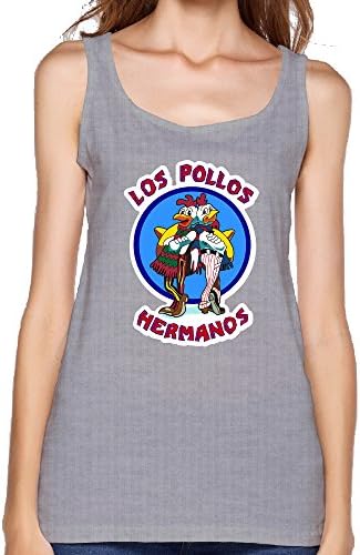 WBARD Women's Los Pollos Hermanos - Breaking Bad Jersey Tank Tops Gray
