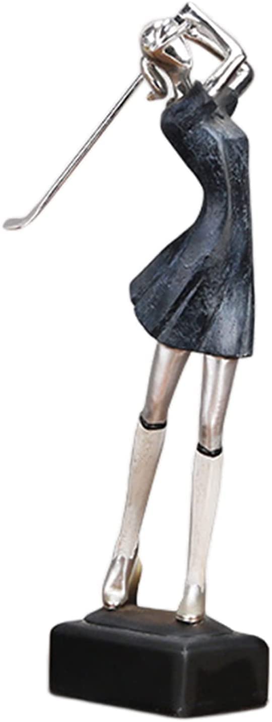 Golfer Figurine Sports Sculpture Resin Sports Statue Abstract Crafts Ornaments for Office Home Decor - Women