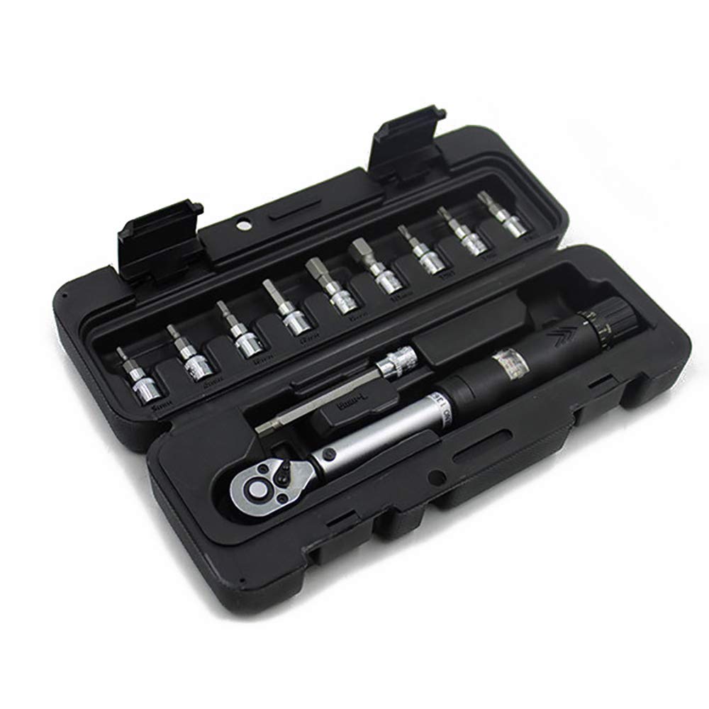 POFET 1/4" DR 2-14Nm Bike Torque Wrench Set Bicycle Repair Tools Kit Ratchet Mechanical Torque Spanner Manual Wrenches