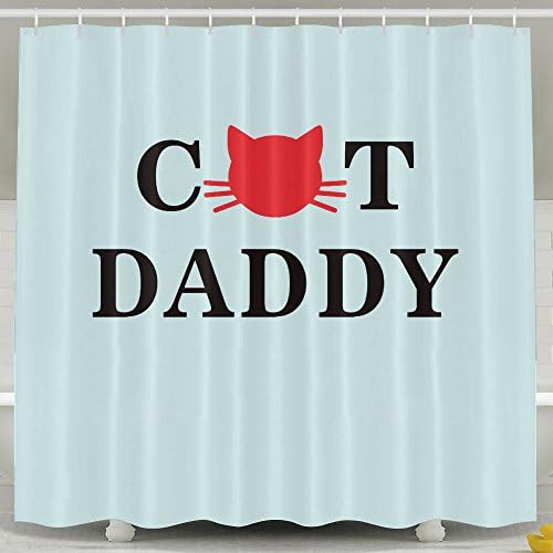 Xiaobaby Cat Daddy Funny Non Toxic Shower Curtain 6072inch