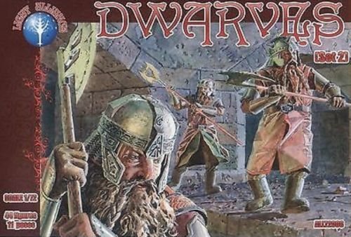 PLASTIC MODEL KIT DWARVES FIGURES, SET 2 1/72 ALLIANCE 72008