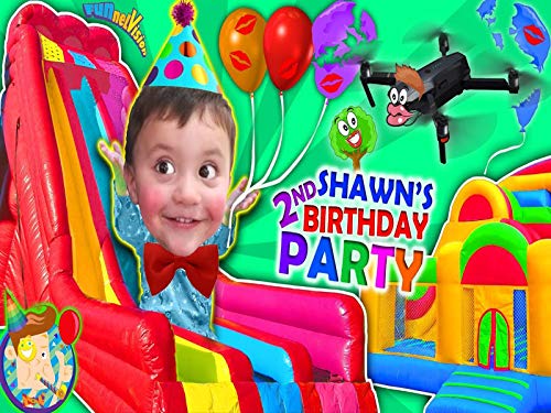 Shawn's 2nd Birthday Party! Bounce House Inflatable Outdoor Playground Giant Slides