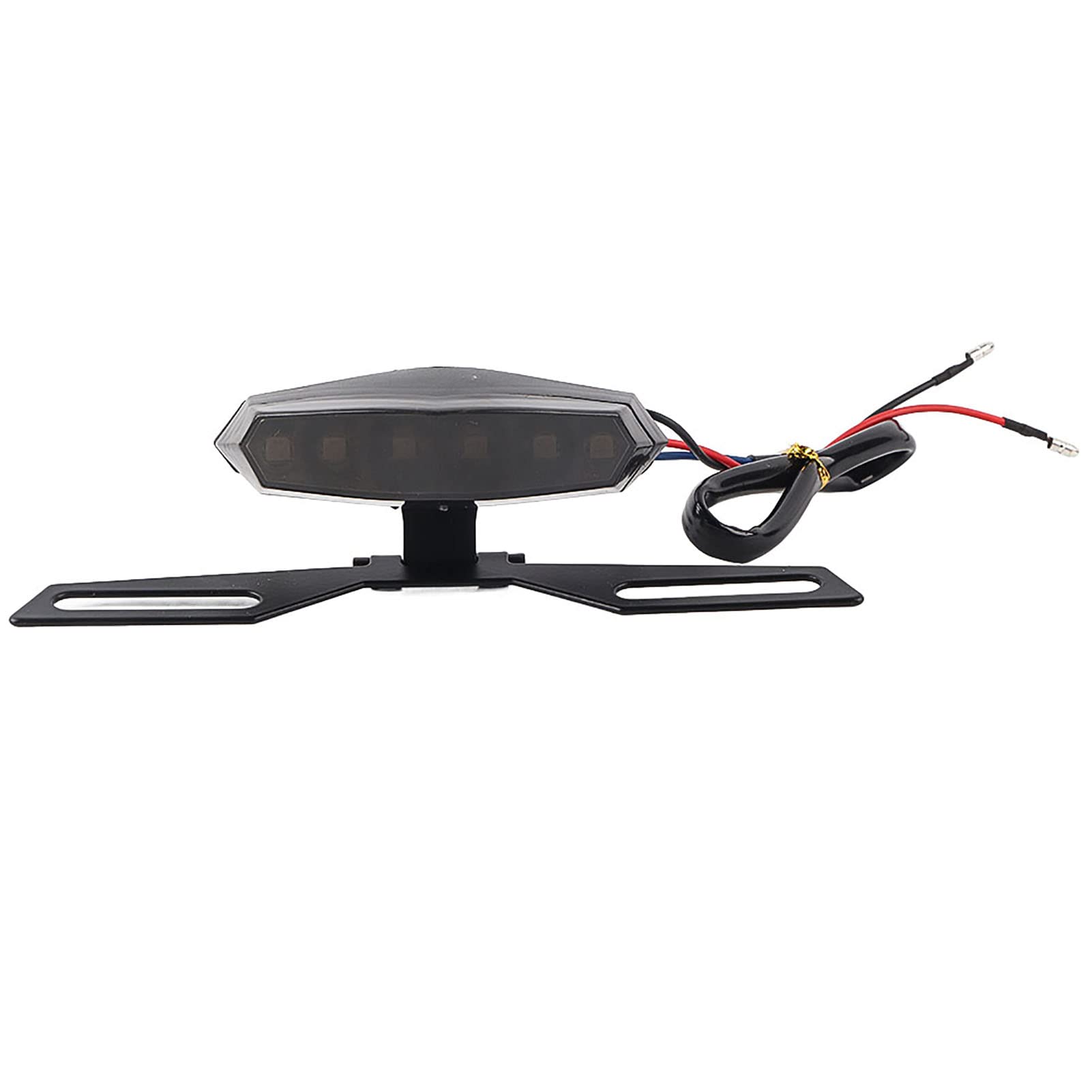 Qiilu Motorcycle Number Plate Holder, 1Pc Motorcycle Dirt Bike LED Tail Brake Light License Plate Mount Holder Bracket