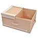 iwill CREATE PRO Folding Lidded Clothing Storage Organizer Box with Removable Divider Board, Collapsible Storage Basket for Closet, Cute Color for Girls, Peachy