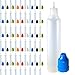 510 Central 30mL Unicorn Bottles LDPE Plastic Thin Tip (100 Pack, Multi Color Caps)