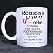WECE 11 Ounces Funny Quotes Reasons To Be A Unicorn Coffee Tea White Mugs Cup, Perfect for Unicorn Lovers