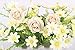 Junxia Natural 20 Pieces Mini Ivory Burlap Flowers for Wedding Party Decoration