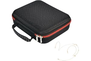 Compact Microphone Carrying Case with Suede Lining, Anti Fall Protection for Lavalier Lapel, Ideal for Travel and Storage