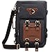 KAUKKO Outdoor Travel Men Backpack Hiking Camping Canvas Rucksack (Canvas Black)