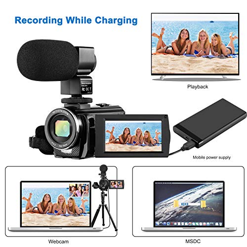 6 Camcorder+Rosdeca+External+Microphone+Batteries