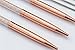 Rose Gold Pen Bling Crystal Diamond Ball Point Pen Black Ink Pen with 3 Extra Refills (Rose Gold 3 Pack)