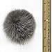 Natural Fox Fur Pom Pom balls by pc, Approx. 3-1/2