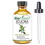 Biofinest Jojoba Oil - 100% Pure Cold-Pressed Unrefined- Certified Organic - Premium Grade - BEST Moisturizer for Face, Nails, Dry Hair & Skin - FREE Glass Dropper - 100ml (3.4 fl.Oz). (100ml)