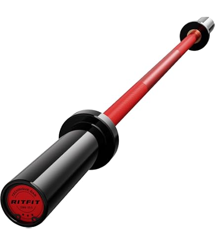 Amazon.com : RitFit 2 Inch EZ Curl Bar Olympic Barbell with Weight