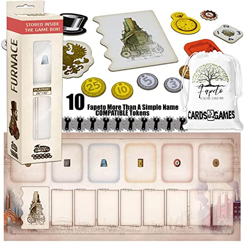 Fast Playing Economic Game Furnace Board Game and Playmat Bundle with