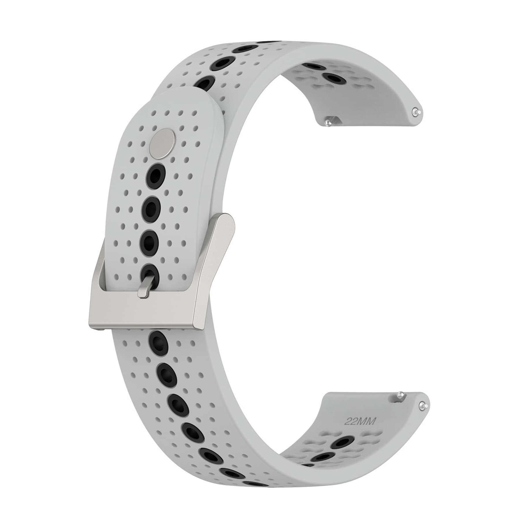 Muovrto 22mm Quick Release Strap for Suunto 5 Peak,Breathable Replacement Watch Strap for Suunto 9 Peak (Grey Black)