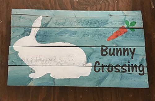 Amazon Com Bunny Crossing Pallet Art Easter Wall Art Easter