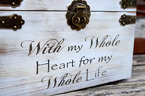 Distressed Wedding Card Box - Keepsake Chest - Card Box for Wedding - Personalized Wedding Card Holder - Rustic Wedding Decor