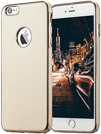 iPhone 7 Plus Case,Mosafe Ultra-thin Hybrid Woven Leather Texture TPU Protective Skin Case Cover for Apple iPhone 7 Plus 2016(5.5 Inch)-Gold