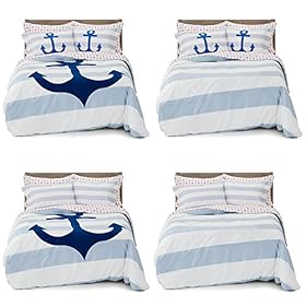 Where The Polka Dots Roam Full-Queen Size Bedding Duvet Cover Nautical Anchor Print 3 Piece Set Unisex, Soft Brushed… 51VyPYH5u4L