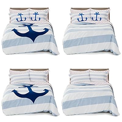 Where The Polka Dots Roam Full-Queen Size Bedding Duvet Cover Nautical Anchor Print 3 Piece Set Unisex, Soft Brushed… 51VyPYH5u4L