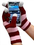 Text Gloves - Pair of Texting Glove For Touch Screen Phones (two tone pink)