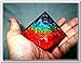 Jet Orgone Pyramid Chakra Protection Pyramid with Quartz Energy Point Reiki Charged Energy Generator Resist Stress, Bring Good Luck and Wealth