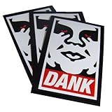 3 DANK FACE Black & Red Cannabis Obey Giant Greens 3 x 5