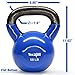 Yes4All Kettlebell, 50 lb Vinyl Coated Cast Iron Strength Training Kettlebells for Home Gym Exercises, Heavy Weights Gym, Fitness, Full Body Workout Equipment, Push up, Grip, Strength Training - Blue