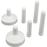 TidyCap Toilet Bolt Covers, Screw-On Replacement Caps for 1/4" Closet Bolts, Universal Fit for Short, Medium &amp; Tall Fasteners up to 2.5", Decorative Never-Loose Bathroom