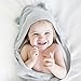 Natemia Baby Hooded Towel - Premium Ultra Soft Baby Bath Towel with Animal Design - Rayon from Bamboo Hooded Baby Towels for Newborn to Toddler - Made in Turkey - Perfect Baby Gifts - Grey Bear