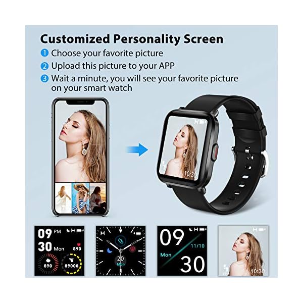 LIFEBEE-Smart-Watch-Fitness-Tracker-Watch-With-Heart-Rate-Monitor-13-Inches-High-End-Activity-Tracker-IP68-Waterproof-For-Women-Man-18-Sport-Modes-Fitness-Watch-Compatible-With-IOS-and-Android LIFEBEE Smart Watch, Fitness Tracker Watch With Heart Rate Monitor, 1.3 Inches High-End Activity Tracker IP68 Waterproof…