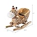 Qaba Kids Plush Rocking Horse-Style Giraffe Theme Chair