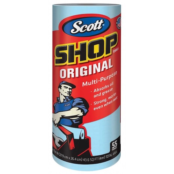 SCOTT SHOP ORIGINAL TOWEL ROLL (75147), 55 COUNT (PACK OF 1)
