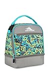 High Sierra Stacked Compartment Lunch Bag, Electric Geo/Charcoal/Tropic Teal