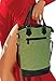 Vina 2 Bottle Wine Tote Bag - Thermal Insulated Champagne Purse Cooler Carrier with Strong Handle and Shoulder Strap, Great for Travel and Restaurants, Picnics, Green