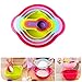 Tenta Kitchen 13 Piece Mixing Bowl Set with Measuring Cups and Spoons - Large and Small Plastic Mixing Bowls with Colander and Micro Strainer - Nesting Colorful Kitchen Bowls for Baking and More