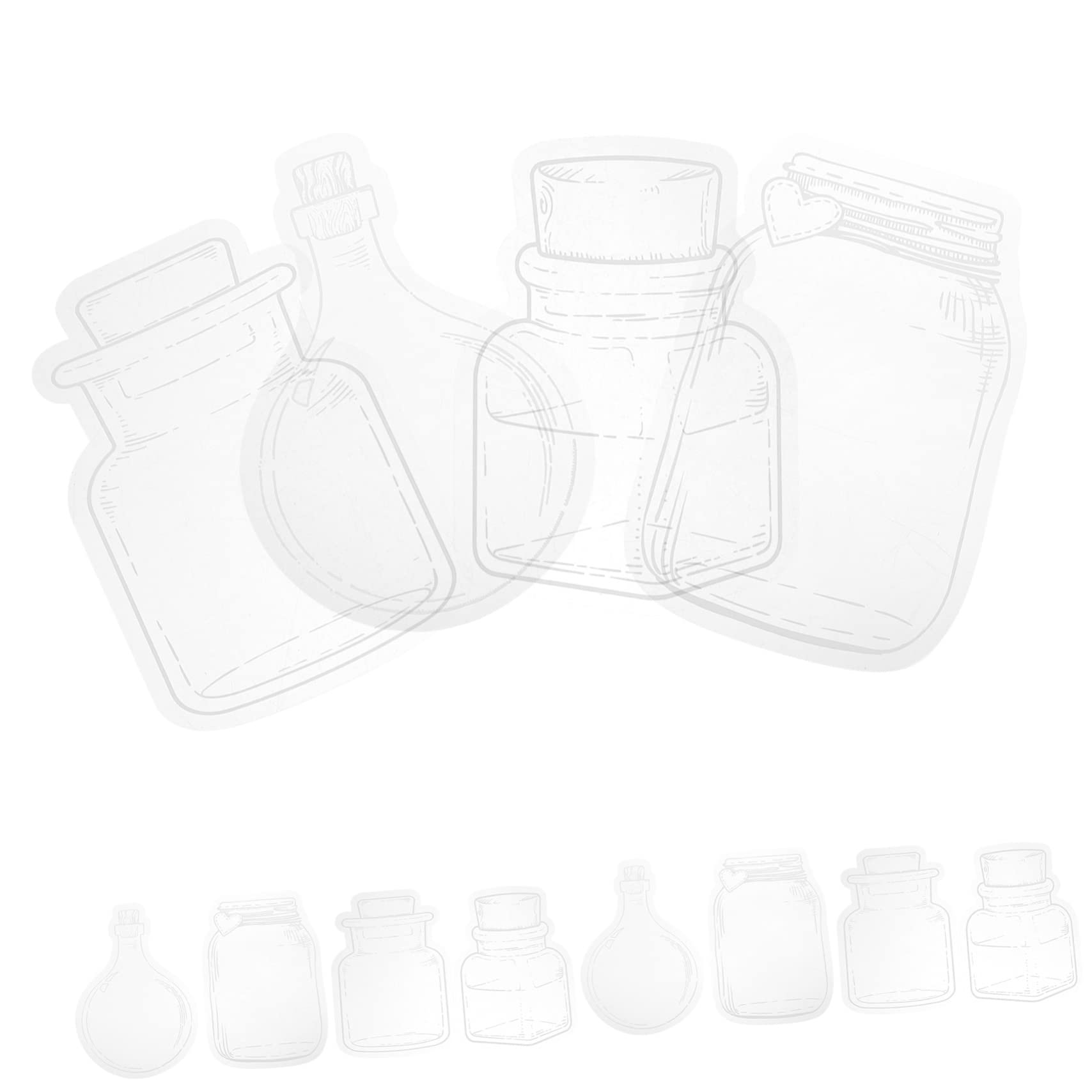 SHINEOFI 20pcs Dried Flower Bookmark Sticker Botanical Stickers Hand Decor Scrapbook Sticker Supplies DIY Pet Stickers Chair Leg Floor Protectors Notebook Sticker Jar Plant Student The Pet