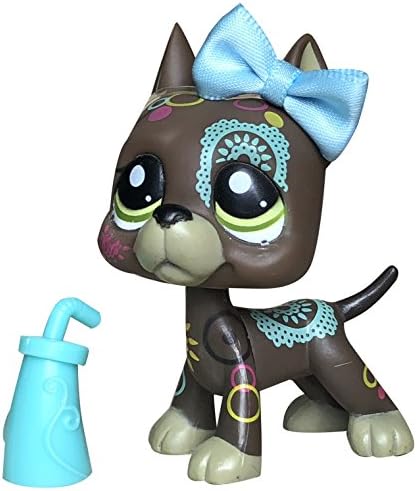 Hot Toy LPS Great Dane Tattoo Dog Puppy 1439 with Accessories Collection Toys Figure Rare Girls Boys Gift 1 PC