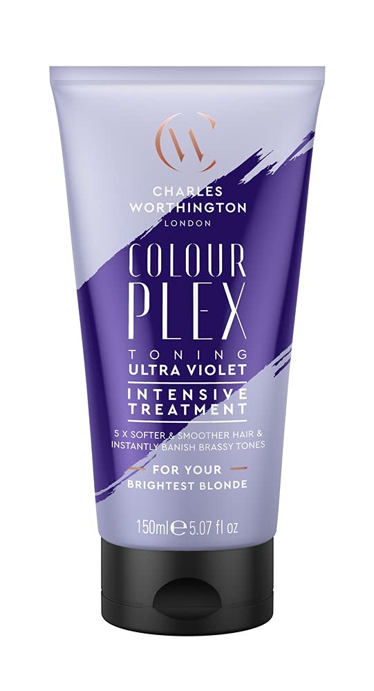 Charles Worthington Colourplex Ultra Violet Intensive Treatment, Purple Hair Treatment for Blonde Hair, Moisturising & Toning Treatment for Blonde Hair, 150ml