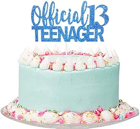 Amazon Com Royal Blue Giltter Happy 13th Birthday Cake Topper 13th Birthday Party Decorations For Teens 13th Birthday Cake Decorations Toys Games