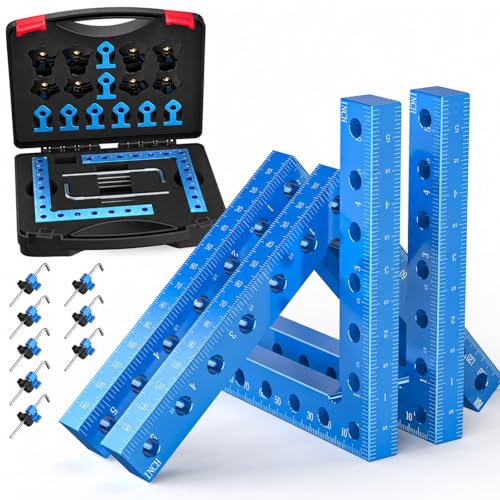 Professional 90 Degree Corner Clamp Set, CNC Aluminum Right Angle Clamp 140mm/5.5",