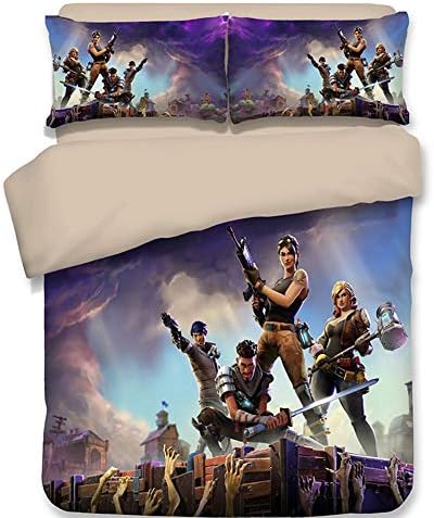 NSSZ European and American bedding four-piece 3D printing quilt cover game printing