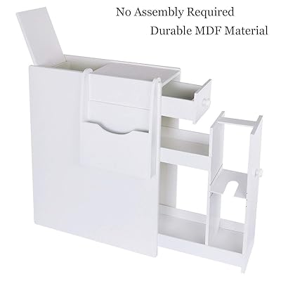 UStyle Slim Bathroom Storage Cabinet with Drawers and Magazine Rack