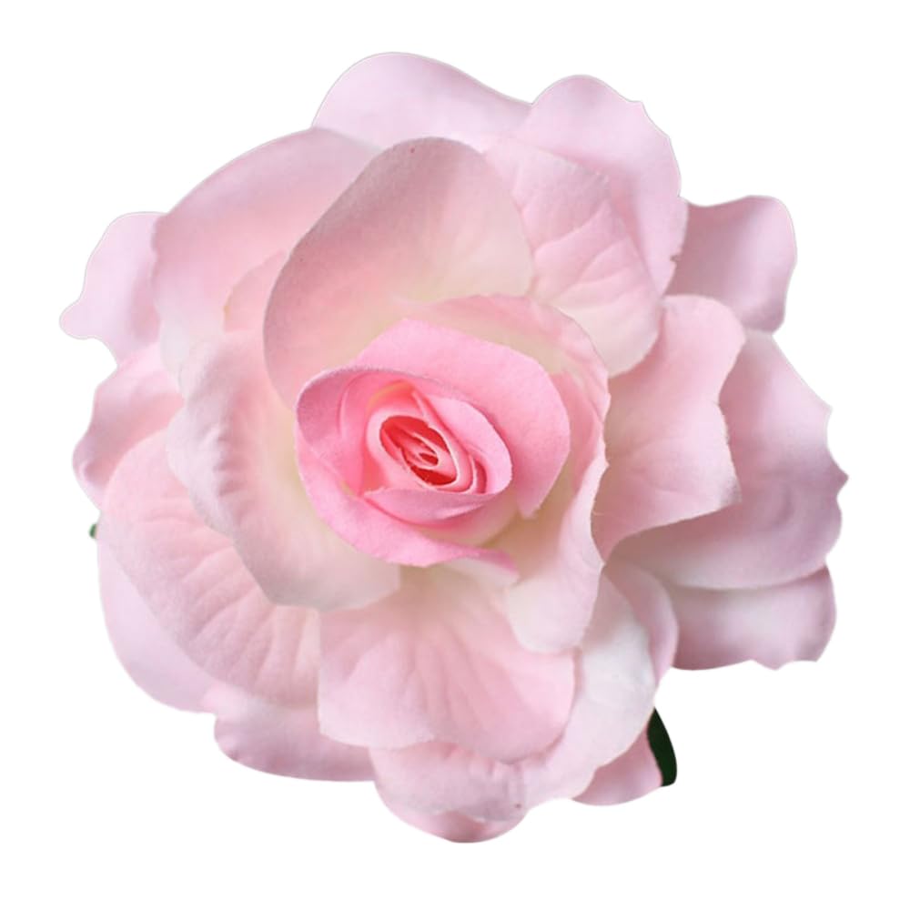 Wambere Pack of 2 Women's Rose Hairpin Corsage Flower Hair Clips Brooch Hair Accessories Hair Clips Headwear for Wedding Party Prom Beach Accessories Light Pink