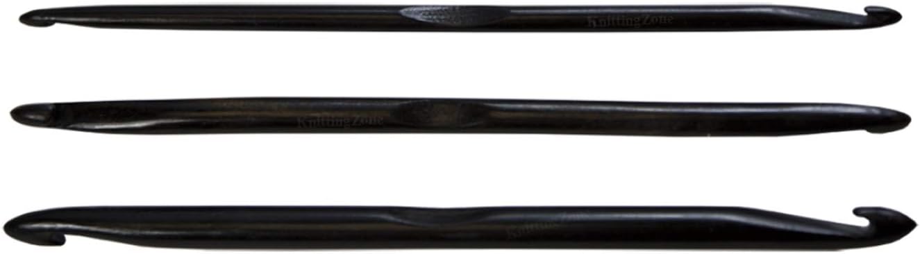 Nirvana Ebony Double Ended Crochet Hooks, Set of 3
