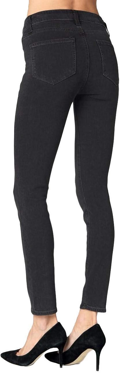 high rise embroidered jeans